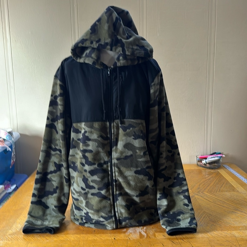 Athletic Camo zip up hoodie jacket
